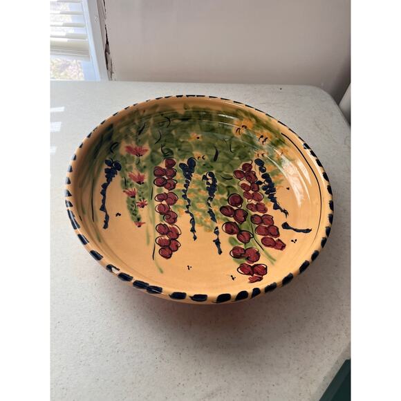 Large Italian design pasta serving bowl, clay bottom** - Picture 3 of 9